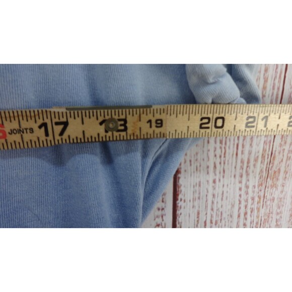 Jess & Jane Medium Blue Tie Dye Crew Neck Boho Short Sleeve Stretch Blouse Artsy - Picture 11 of 11